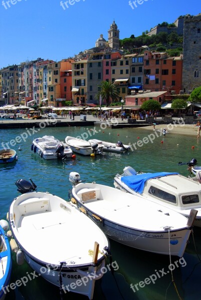 Boats Sea Houses Colors Colorful