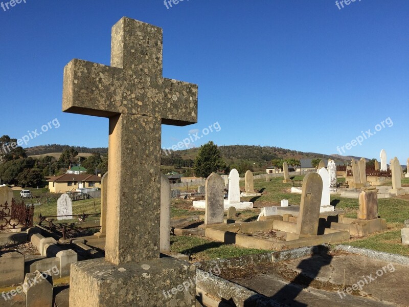 Head Stone Grave Death Halloween Cross