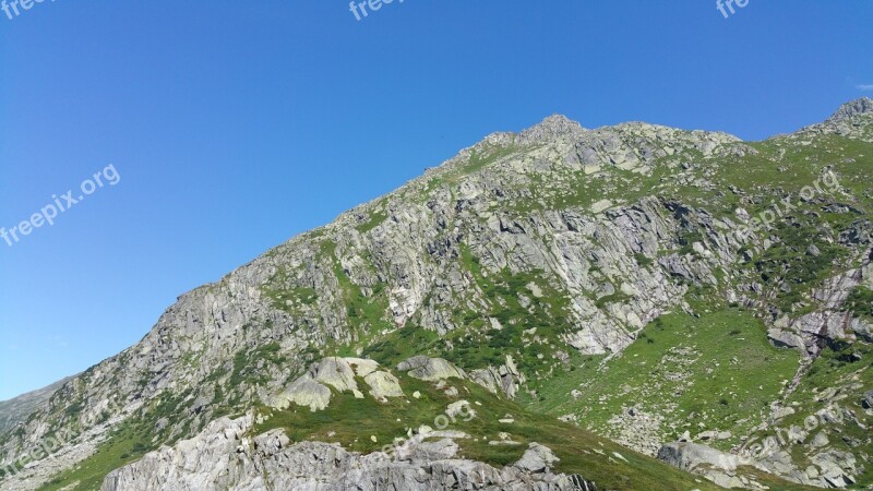 Mountain Nature Landscape Clear Sky Blue