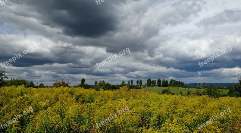 Olkusz Poland Landscape Sky Clouds