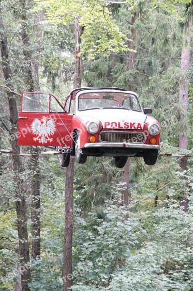 Car Vehicle Flying Car Forest Poland