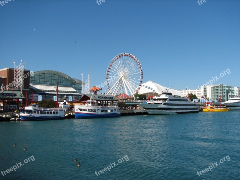 Chicago Navy Pier Chicago Navy Lake Illinois