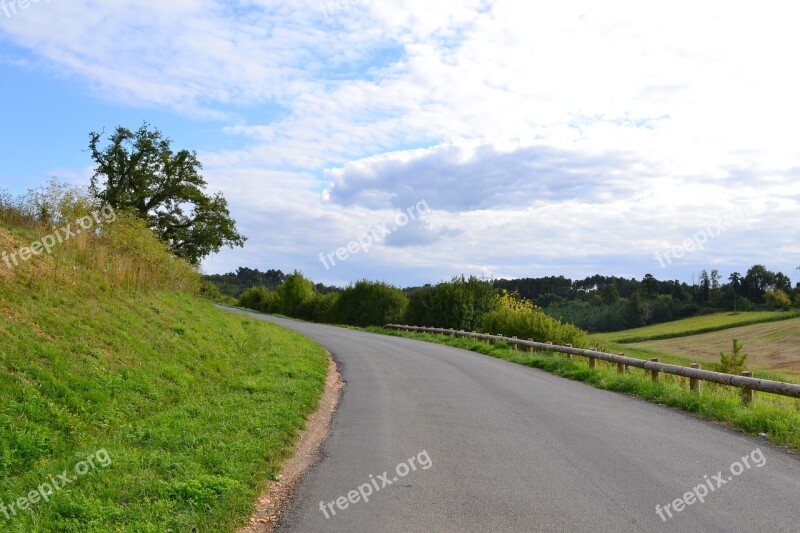 Road Path Nature Landscape Field