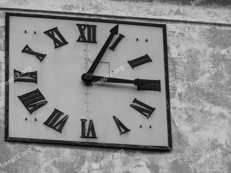 Clock Dial Black And White Free Photos