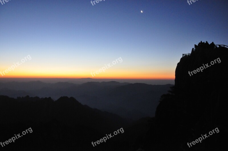 Views Huangshan Snow Free Photos