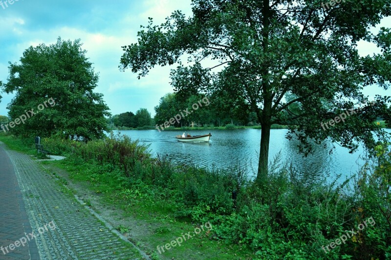 Boat River Amstel Dutch Netherlands