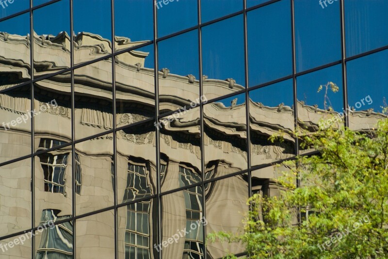 Architecture Glass Windows Business Office Building