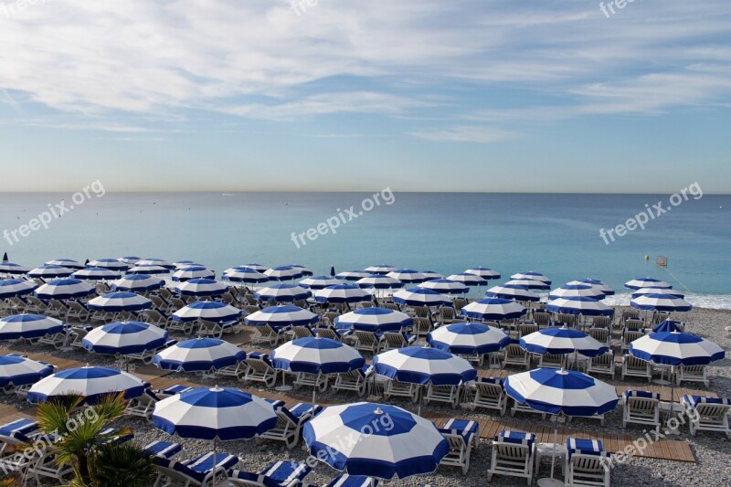 Views French Nice Sea Beach