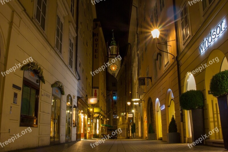 Salzburg Historic Center Alley The City Of Mozart Austria