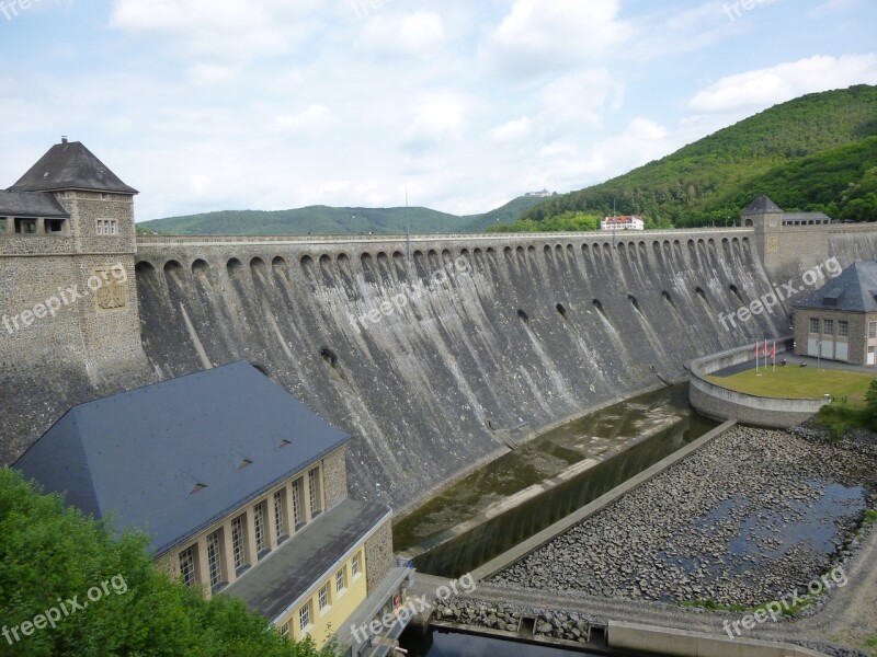 Dam Edersee Wall Water Masonry