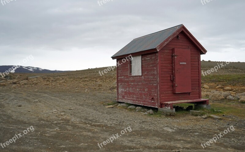 Hut Wasteland Subsequent Quarters Iceland Highlands