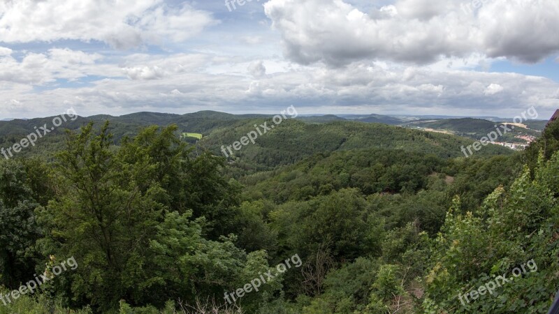 Thuringia Germany Thuringian Forest Panorama Free Photos