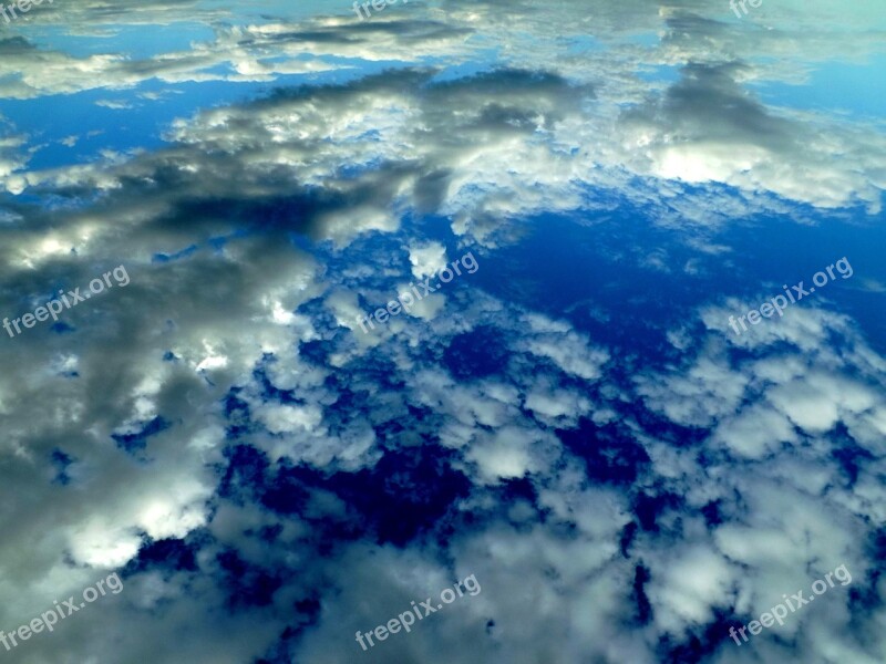 Cloud Sky Fluffy White Blue