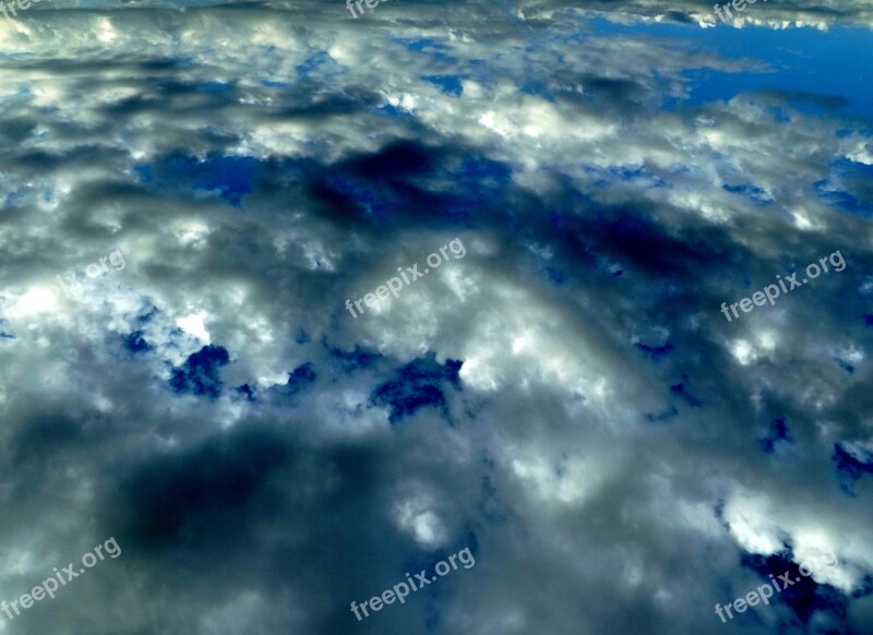 Cloud Sky Fluffy White Blue