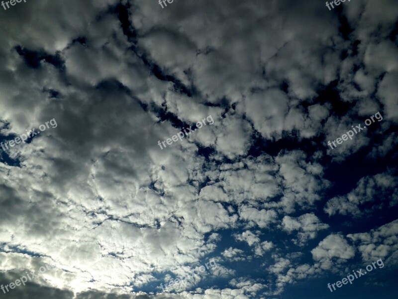 Cloud Sky Fluffy White Blue