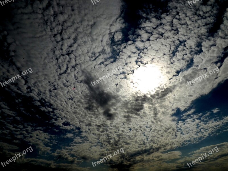 Cloud Sky Fluffy White Blue