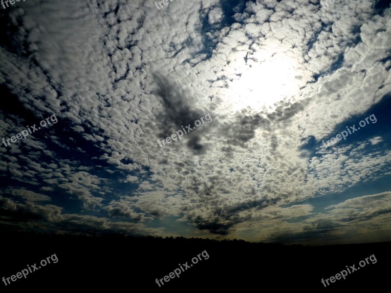 Cloud Sky Fluffy White Blue