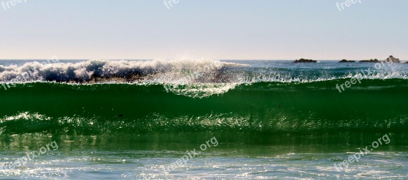 Wave Spray Sea Ocean Beach