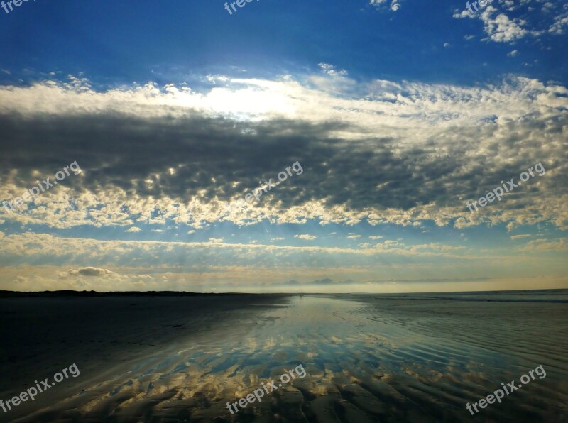 Sea Ocean Beach Clouds Sky