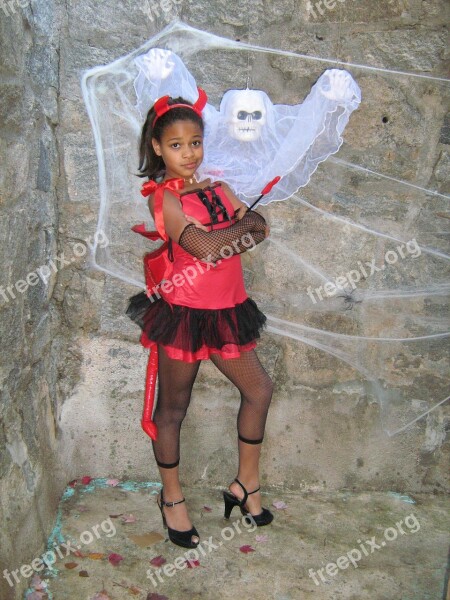 Girl Halloween Ghost Devil Costume