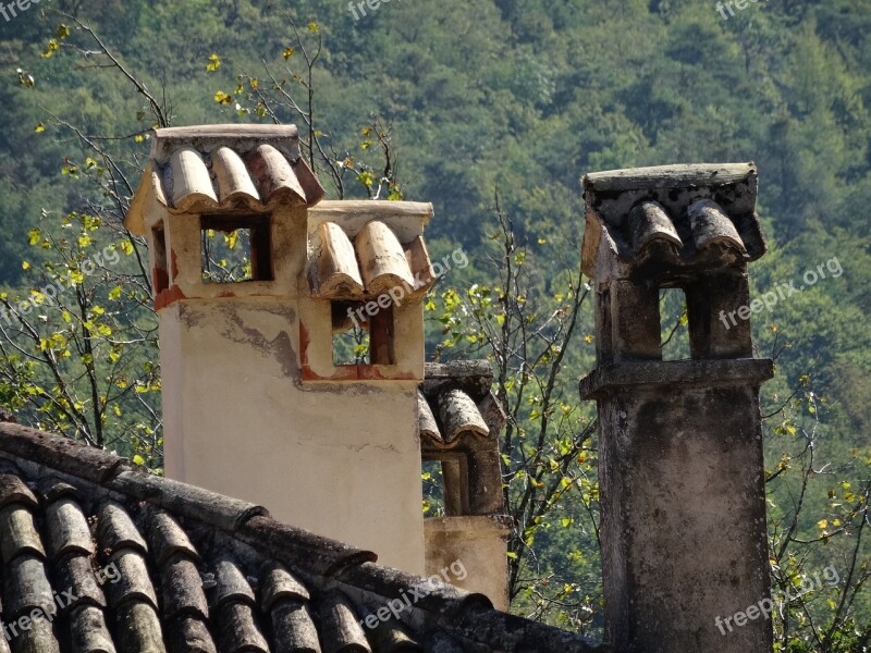 Chimney Brick Mediterranean Fireplace Building