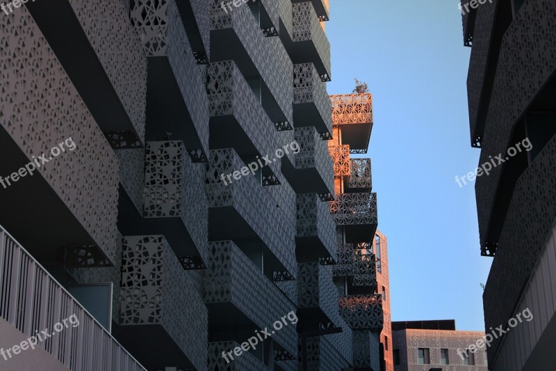 Building Facade Architecture New Building Lace Concrete