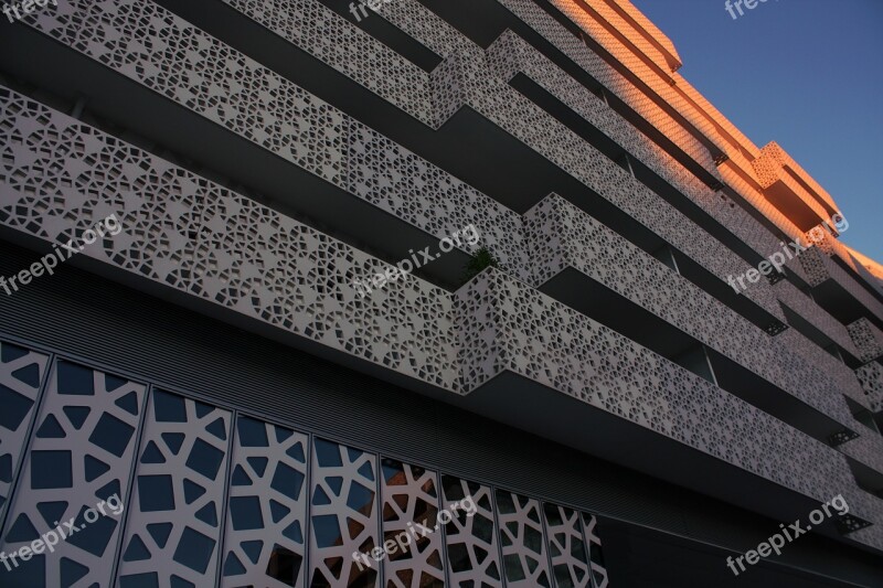 Building Facade Architecture New Building Lace Concrete