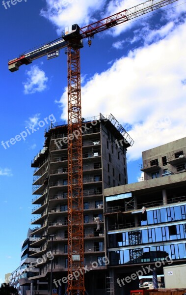 Building Site Building Under Construction Scaffolding Facade