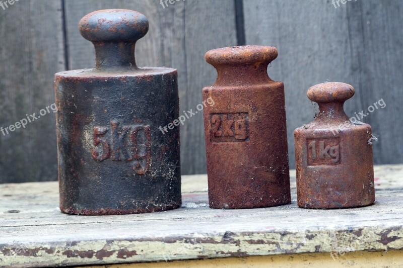 Kg Weights Rust Metal Weigh