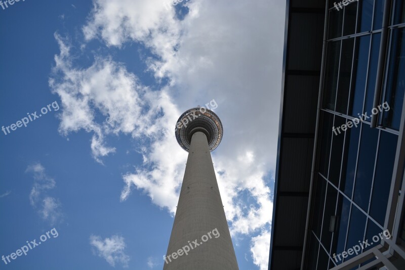 Tv Tower Landmark Places Of Interest Blue Sky