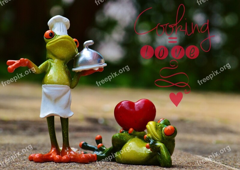 Frog Cooking Love Valentine's Day Eat