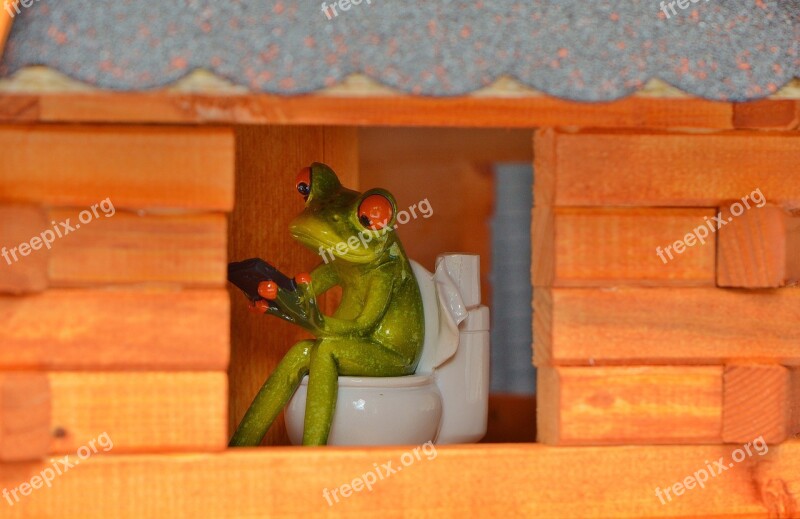 Frog Mobile Phone Window Toilet Loo