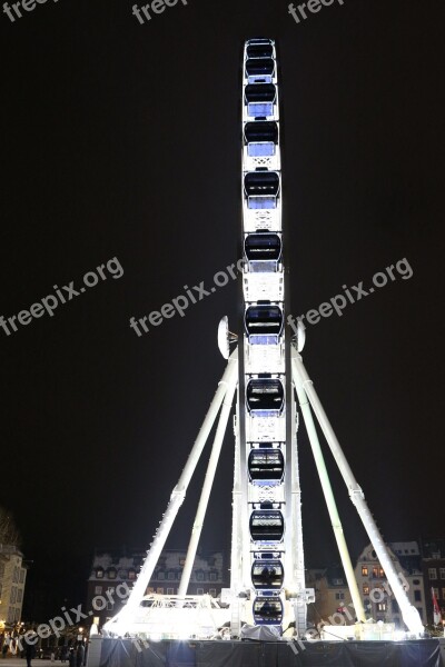 Ferris Wheel Folk Festival Ride Background Night