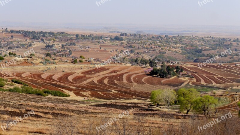 Lesotho Landscape Spring Agriculture Free Photos