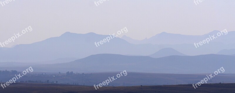 Lesotho Morgenstimmung Landscape Mountains Mood