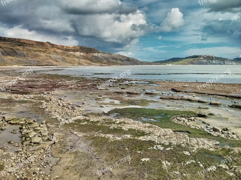 Lyme Regis Coast Sea Cliffs English