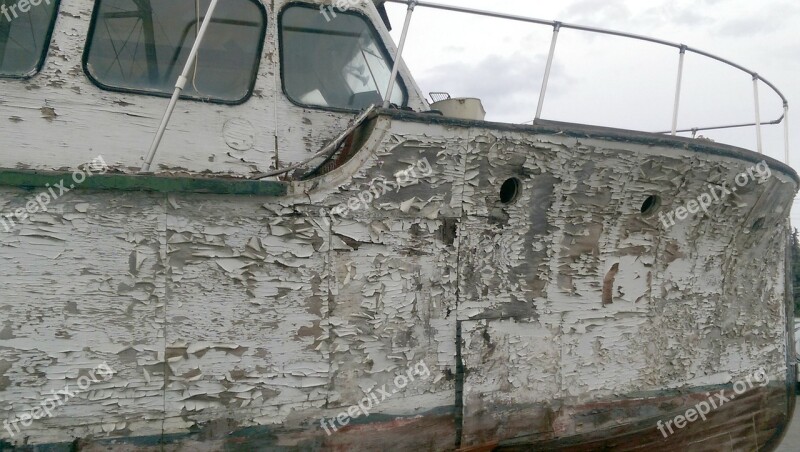 Weathered Boat Boat Weathered Old Wreck