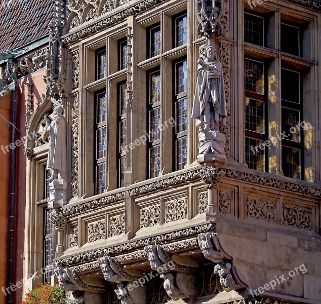 The Window Balcony Architecture Wrocław The Town Hall