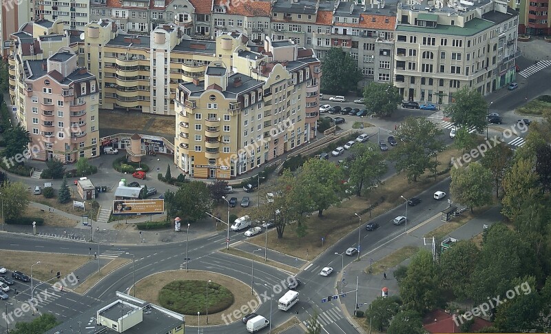 Wrocław City Houses View From Above Architecture