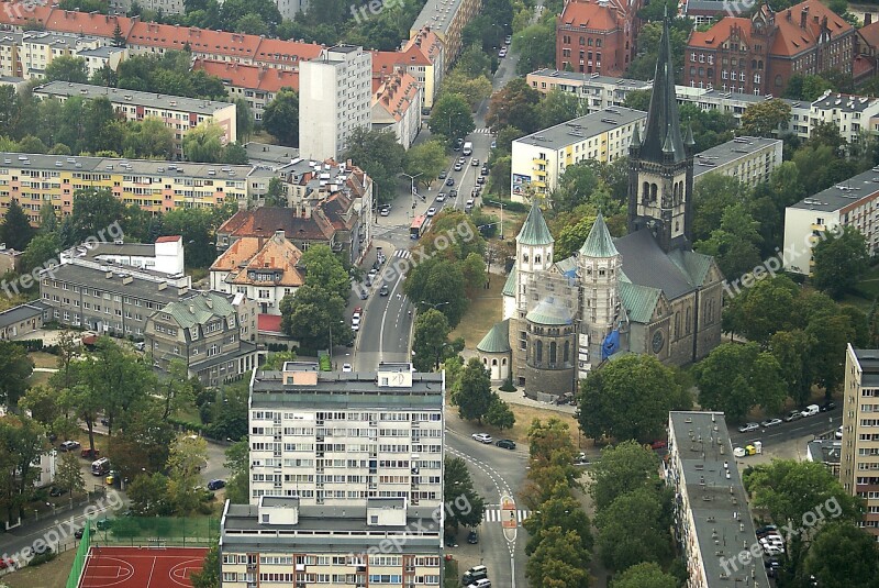 Wrocław City Houses View From Above Architecture