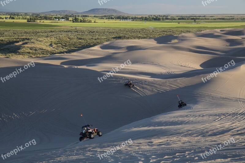 Sand Dunes Landscape Dune Buggies Recreation Outdoors