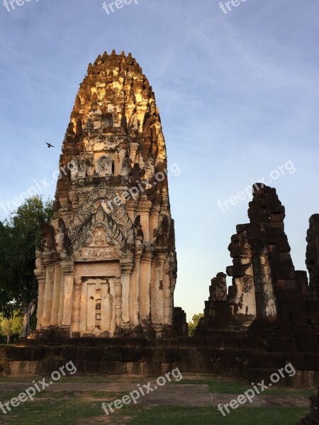 Ruins Sukhothai Historical Culture Temple