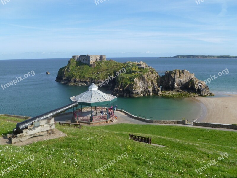 Bandstand Seaview Ocean Tenby Free Photos