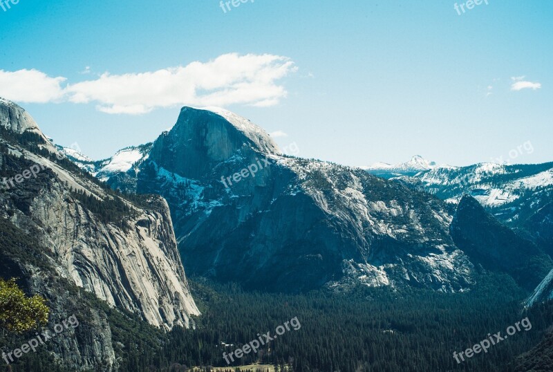 Half Dome Yosemite Park Nature National