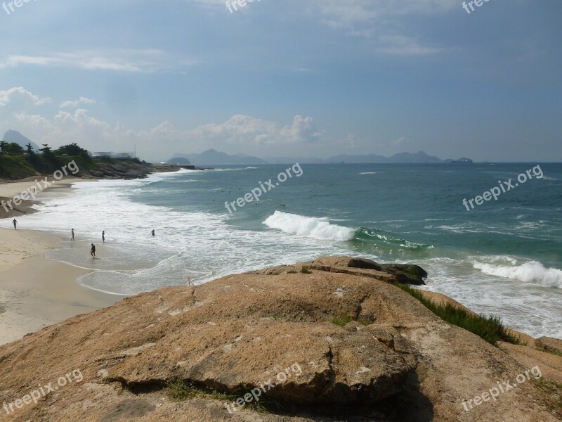 Sandy Beach Seaside Blue Sky White Sand Nature