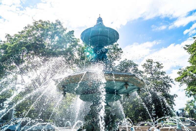 Fountain Water Splash Park Garden