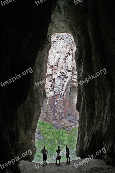 Cave Rock Mountain Opening People