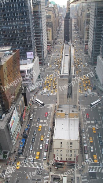 New York City Traffic New York Urban Manhattan