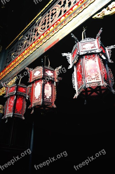 Festival Festive China Red Lantern Chinese New Year