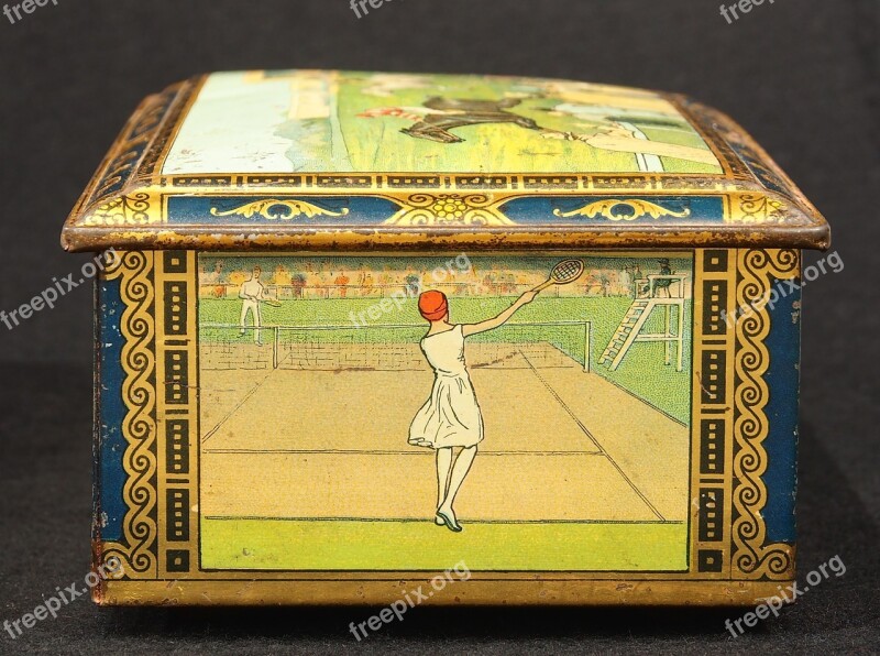 Biscuit Box Tin Package Old